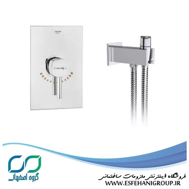 شیرآلات توالت توکار شودر مدل رومر کروم مات